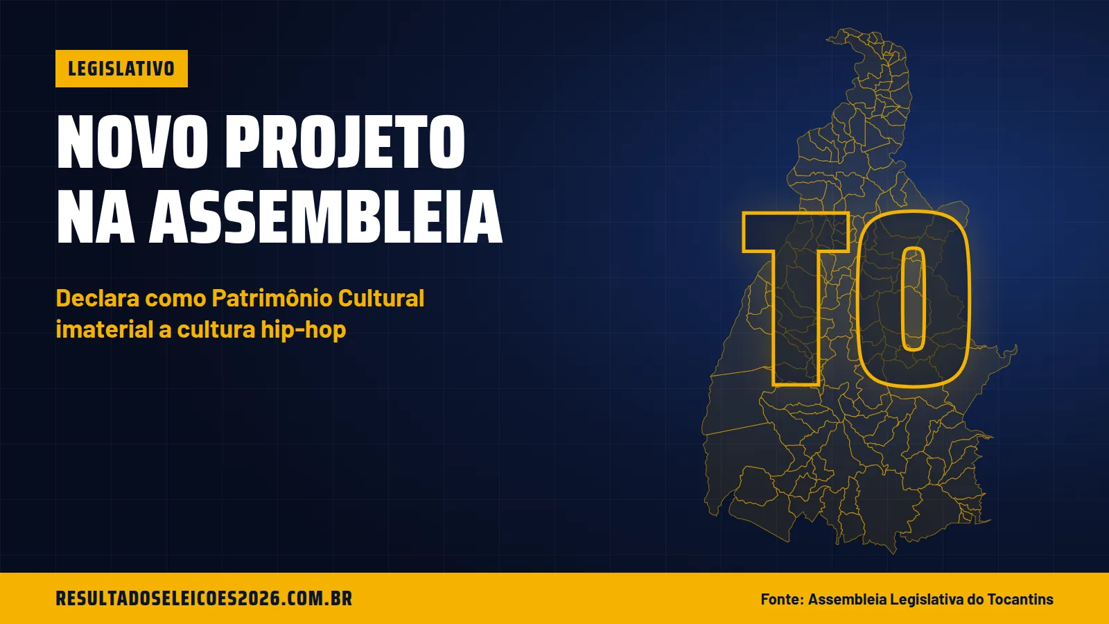 Projeto na Assembleia do TO declara como Patrimônio Cultural imaterial a cultura hip-hop