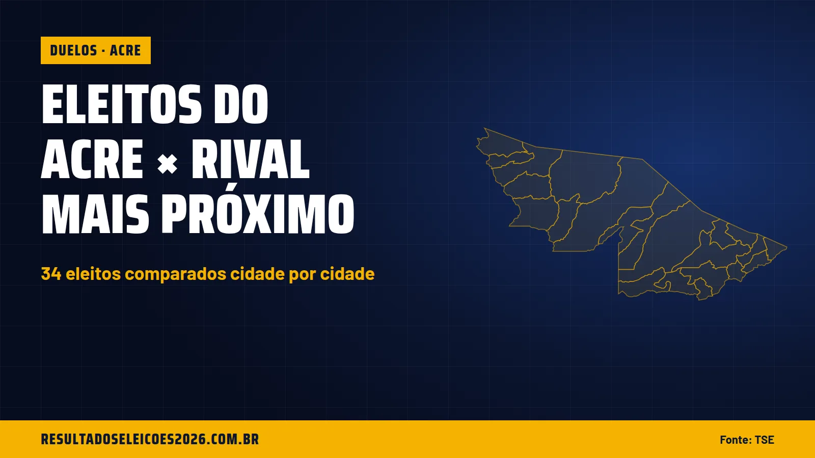 Eleitos do Acre × rival mais próximo