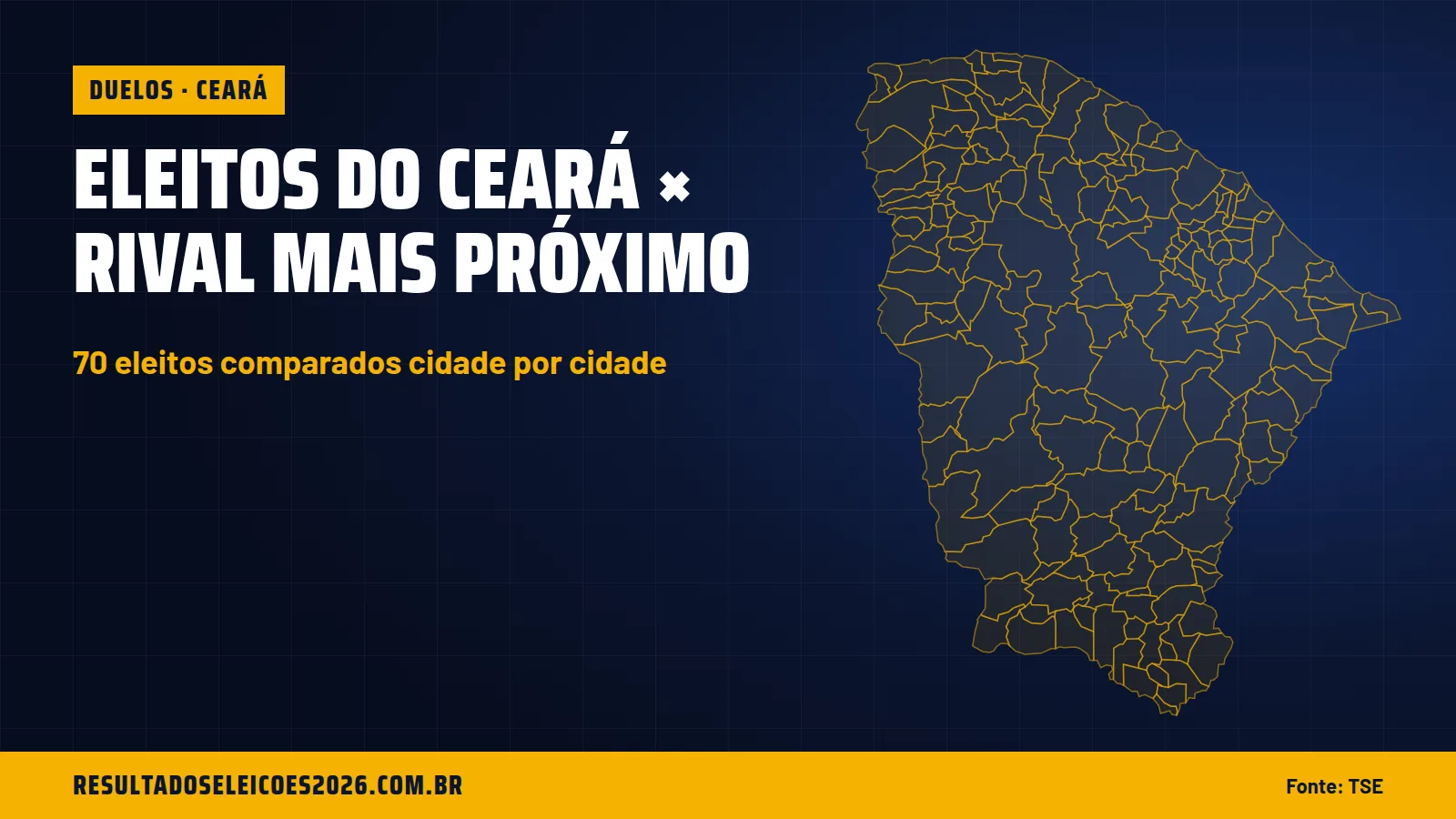 Eleitos do Ceará × rival mais próximo