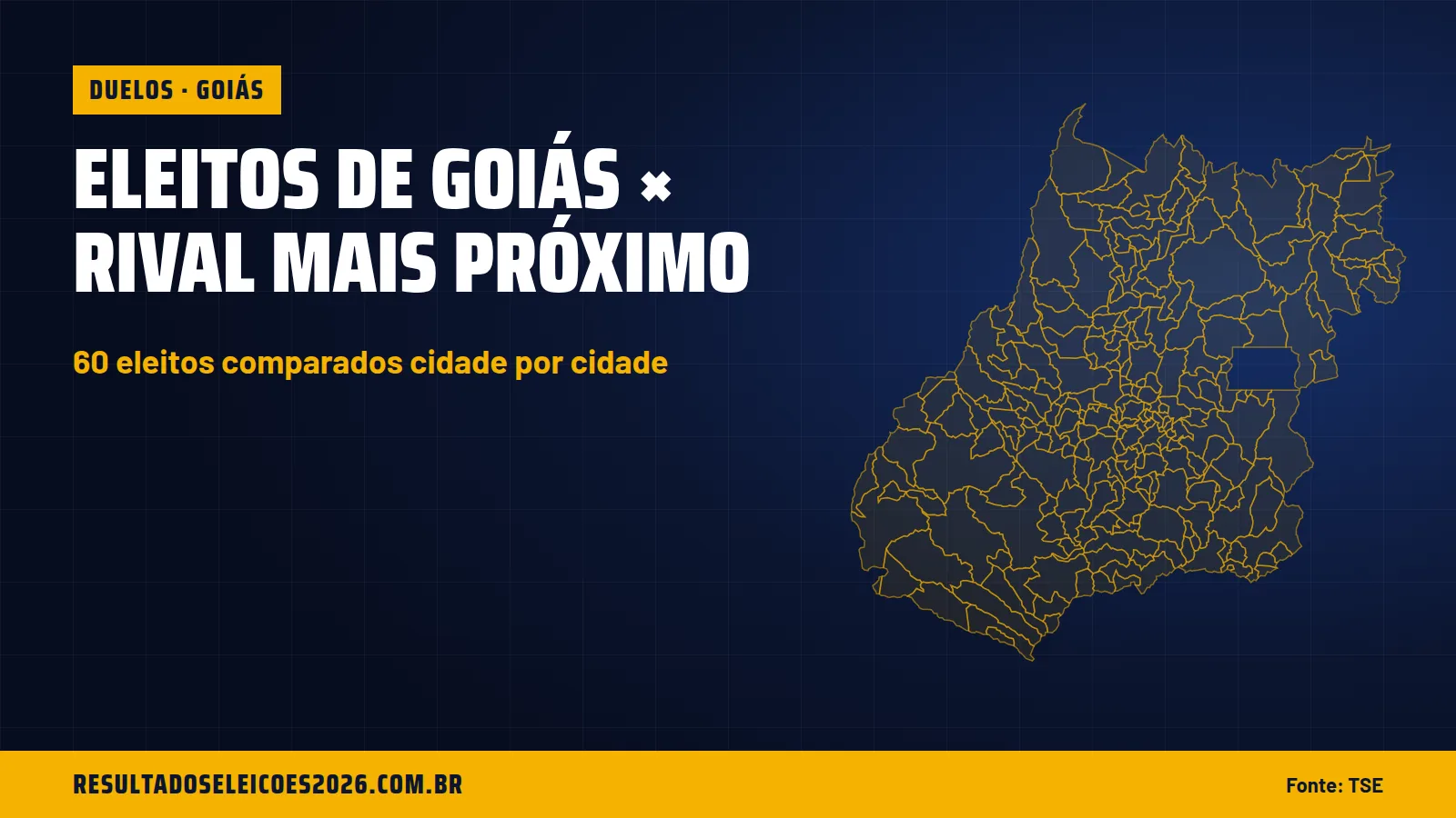 Eleitos de Goiás × rival mais próximo
