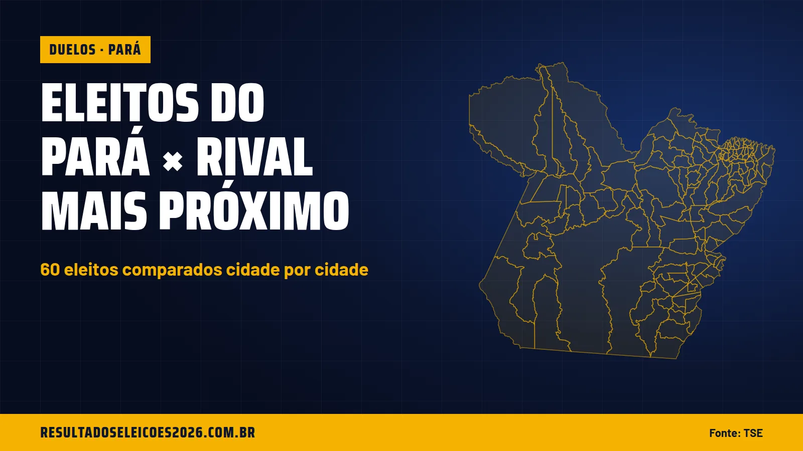 Eleitos do Pará × rival mais próximo