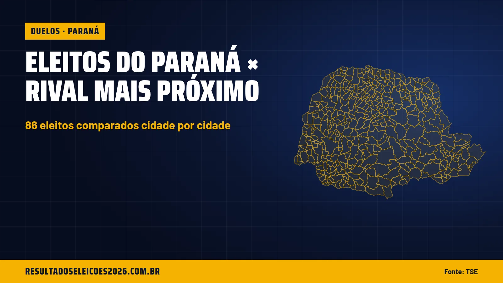 Eleitos do Paraná × rival mais próximo