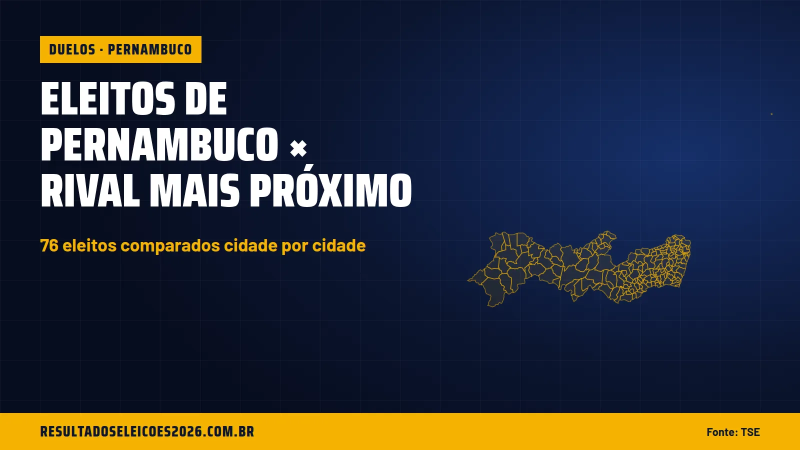Eleitos de Pernambuco × rival mais próximo