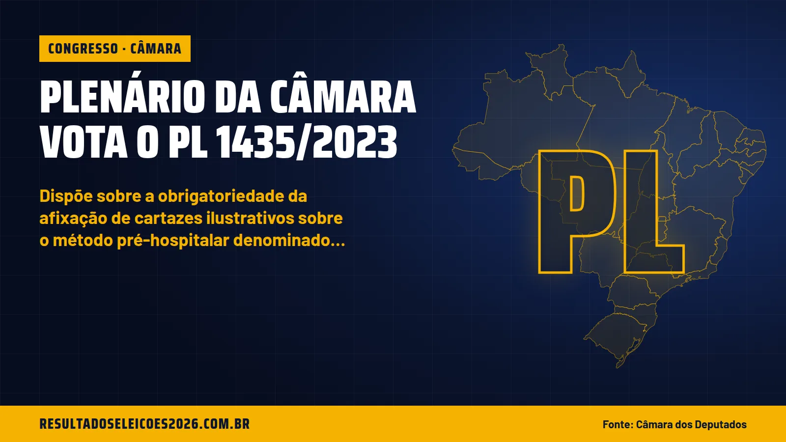 Plenário da Câmara vota o PL 1435/2023