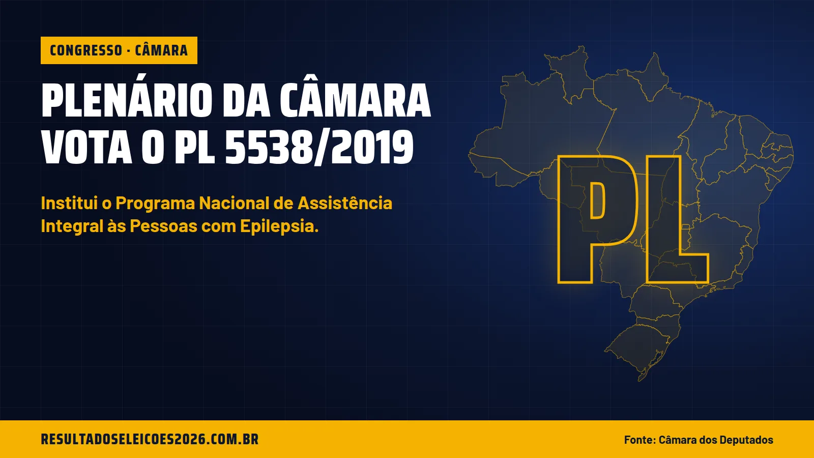 Plenário da Câmara vota o PL 5538/2019