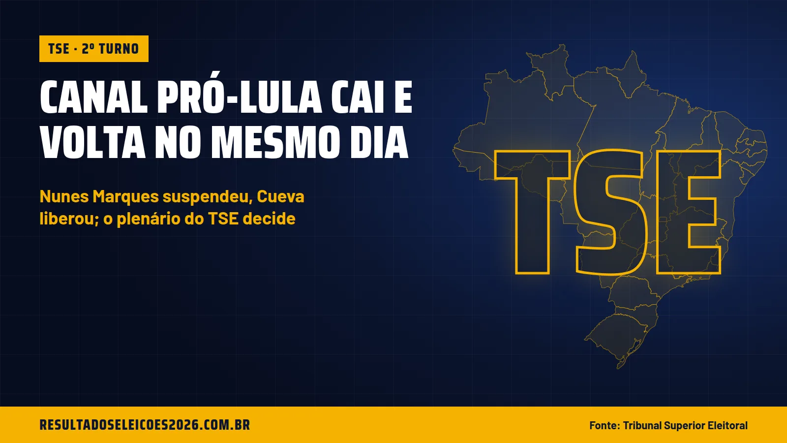 Canal pró-Lula cai e volta no mesmo dia
